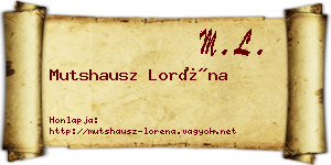 Mutshausz Loréna névjegykártya