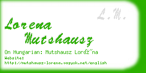 lorena mutshausz business card